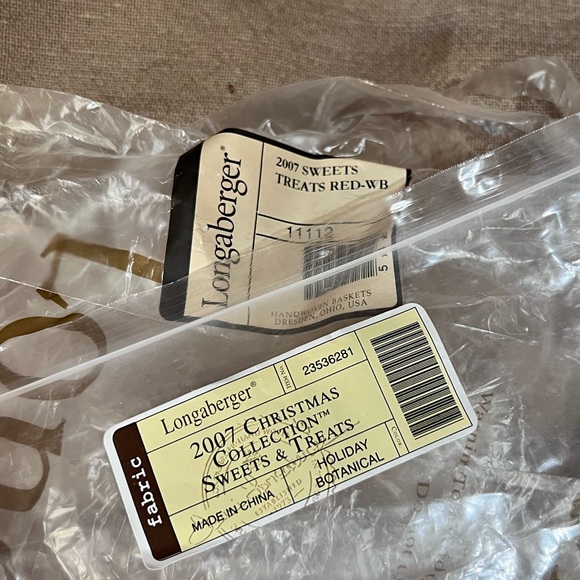 Longaberger 2007 Sweets Treats Red Basket Combo with Extra Christmas Knob, EUC - Picture 14 of 15